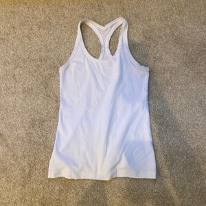Lululemon Full Length Racerback White Tank, size 8